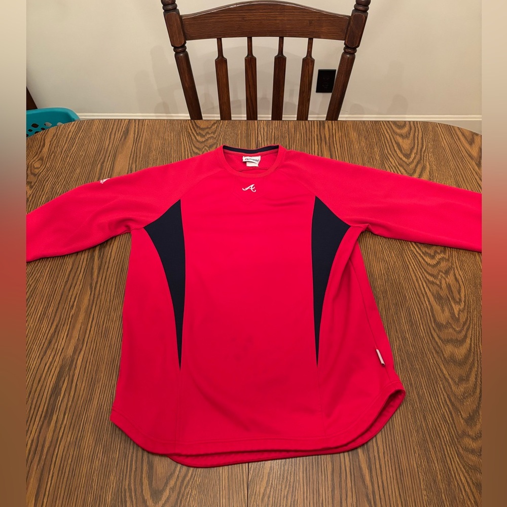 Atlanta Braves Majestic Red Pullover